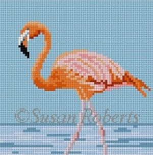 Susan Roberts Needlepoint Designs - Flamingo Coaster