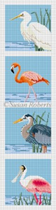 Susan Roberts Needlepoint Designs - Wading Birds Coaster Strip (Runner)