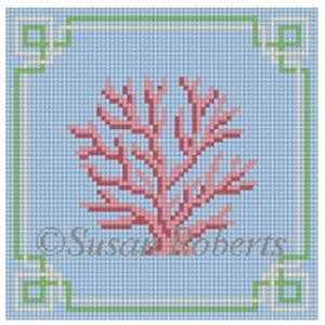 Susan Roberts Needlepoint Designs - Coral Coaster