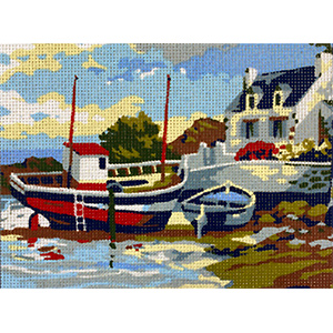 Royal Paris Home of the Fisherman Needlepoint Canvas or Kit