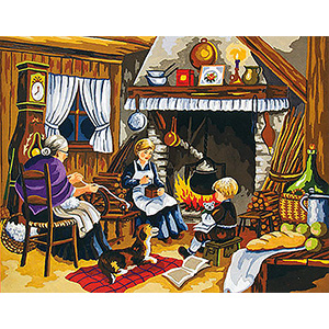 Close to the Hearth  - Collection d'Art Needlepoint Canvas