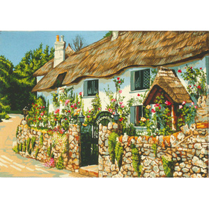 Thatched Cottage  - Collection d'Art Needlepoint Canvas