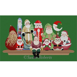 Susan Roberts Needlepoint Designs - Hand-painted Canvas - Santa Collection