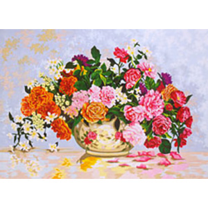 Bowl of Flowers - Collection d'Art Needlepoint Canvas