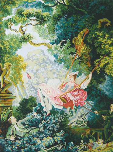 The Swing by Fragonard - Collection d'Art Needlepoint Canvas