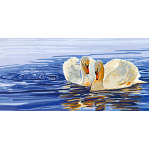 Two Swans - Collection d'Art Needlepoint Canvas