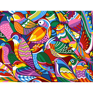 Margot Creations de Paris Needlepoint - Color Birds