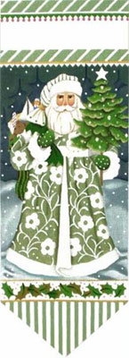 Wintergreen Santa Banner - Melissa Shirley Designs