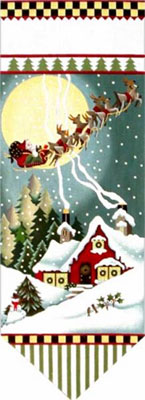 Red House Santa Banner - Melissa Shirley Designs