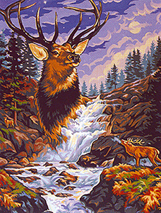 Margot de Paris - Large Canvases - (Le Cerf) The Stag Large Canvas