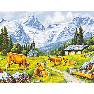 Margot de Paris - Large Canvases - Les Alpages (Mountain Pastures)