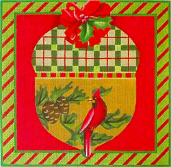 Cardinal Acorn Pillow - Melissa Shirley Designs