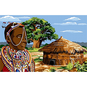 Margot Creations de Paris Needlepoint - Tapestries - Massai (Maasai)