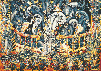 Royal Paris - Tapestry Canvases - Chateau d'Angers Tapestry - Birds and Flowering Vines