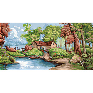 Margot Creations de Paris - Tapestries - Le Chemin Forestier (The Forest Road) Tapestry Canvas