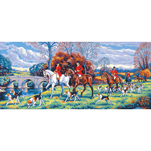 Margot Creations de Paris Needlepoint - Tapestries - Jour de Chasse (Day of the Hunt Tapestry Canvas) Tapestry