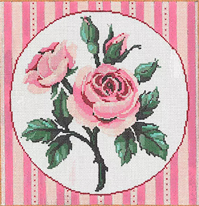 Centifolia - Stitch Painted Needlepoint Canvas from Sandra Gilmore