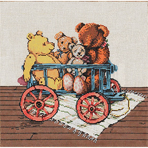 Good Friends - Stitch Painted Needlepoint Canvas from Sandra Gilmore