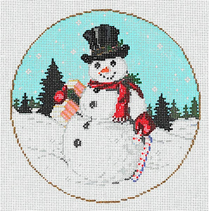 Mr. Flake - Stitch Painted Needlepoint Canvas from Sandra Gilmore
