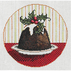 Pudding - Stitch Painted Needlepoint Canvas from Sandra Gilmore