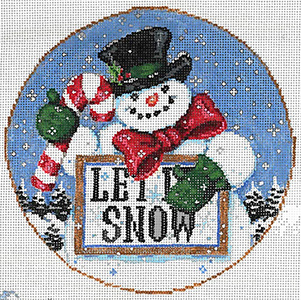 Let It! - Stitch Painted Needlepoint Canvas from Sandra Gilmore