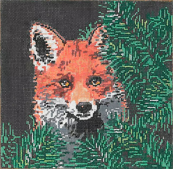 Vixen - Stitch Painted Needlepoint Canvas