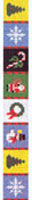 Susan Roberts Needlepoint Belt Canvas - Christmas Patches