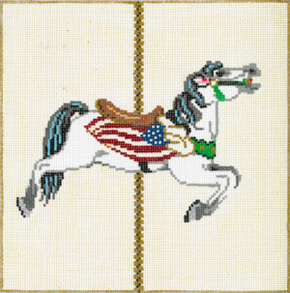 NeedlepointUS Worldclass Needlepoint Carousel Horse 3I Stitch