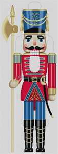 Susan Roberts Needlepoint Designs - Hand-painted Christmas Canvas - Large Nutcracker Soldier