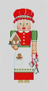 Susan Roberts Needlepoint Designs - Hand-painted Christmas Canvas - Nutcracker Mrs. Claus