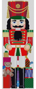 Susan Roberts Needlepoint Designs - Hand-painted Christmas Canvas - Nutcracker with Toys