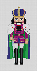 Susan Roberts Needlepoint Designs - Hand-painted Canvas - Caped King Nutcracker