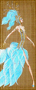 Leigh Designs - Hand-painted Needlepoint Canvases - Showgirls - Stardust