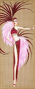 Leigh Designs - Hand-painted Needlepoint Canvases - Showgirls - Bergere