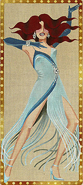 Leigh Designs - Hand-painted Needlepoint Canvases - Femme Fatale Collection - Frenchy