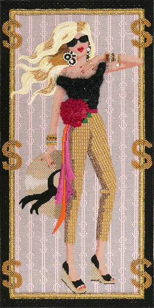 Leigh Designs - Hand-painted Needlepoint Canvases - Gold Diggers - Hollywood #2