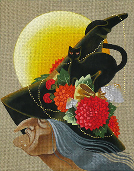 Leigh Designs - Hand-painted Needlepoint Canvases - Wicked Witches - Gassandra