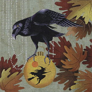 Leigh Designs - Hand-painted Needlepoint Canvases - Old Crows - Night Rider