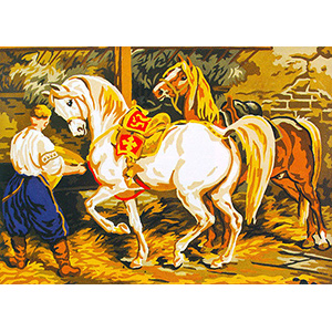 The Horses  - Collection d'Art Needlepoint Canvas