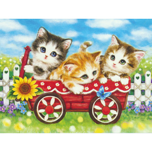 Sunflower Kittens  - Collection d'Art Needlepoint Canvas