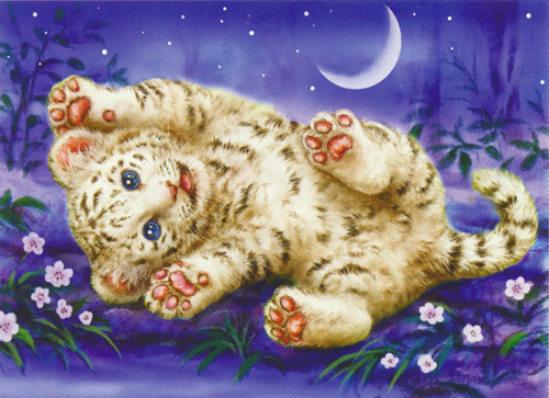 Happy Tiger  - Collection d'Art Needlepoint Canvas