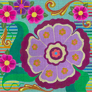 Leigh Designs - Hand-painted Needlepoint Canvases - Guadalajara Collection - Calandria