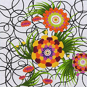 Leigh Designs - Hand-painted Needlepoint Canvases - Staccato Collection - Allegro Canvas