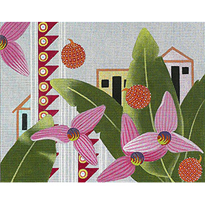 Leigh Designs - Hand-painted Needlepoint Canvases - Caribe - Trinidad