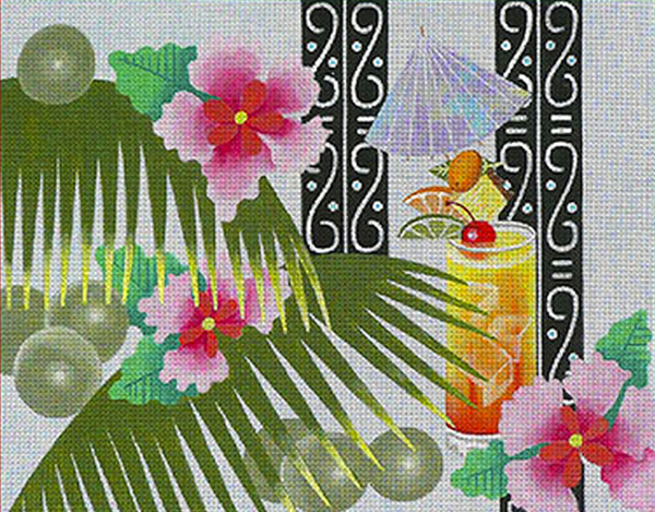 Leigh Designs - Hand-painted Needlepoint Canvases - Caribe - Bermuda