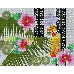 Leigh Designs - Hand-painted Needlepoint Canvases - Caribe - Bermuda
