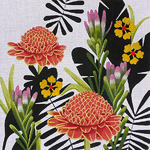 Leigh Designs - Hand-painted Needlepoint Canvases - Jungle Heat Collection - New Guinea Fever