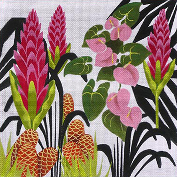 Leigh Designs - Hand-painted Needlepoint Canvases - Jungle Heat Collection - Costa Rican Flame