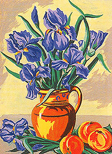 Margot Creations de Paris Needlepoint - Bouquet d'Iris (Bouquet of Irises)