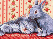 Margot de Paris - Small Canvases - Sieste Caline (Cat Nap)